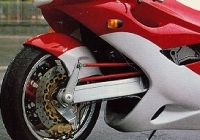 the front swingarm of the bike