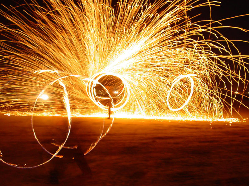 me spinning a giant cartwheel of sparks